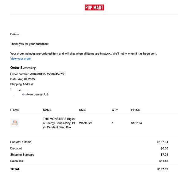 Labubu POP MART The MONSTERS Big into Energy Blind Box UNOPENED - Picture 2 of 15